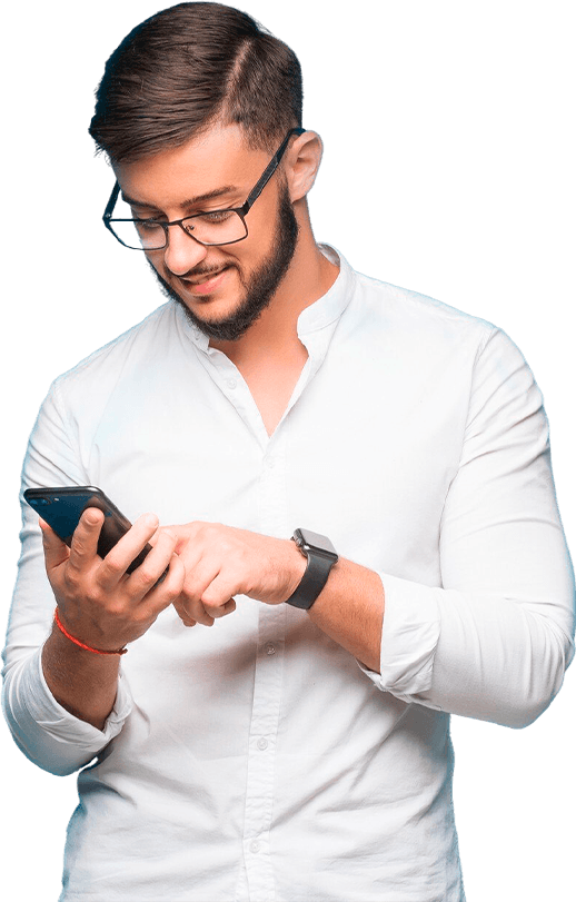 Profissional utilizando a plataforma